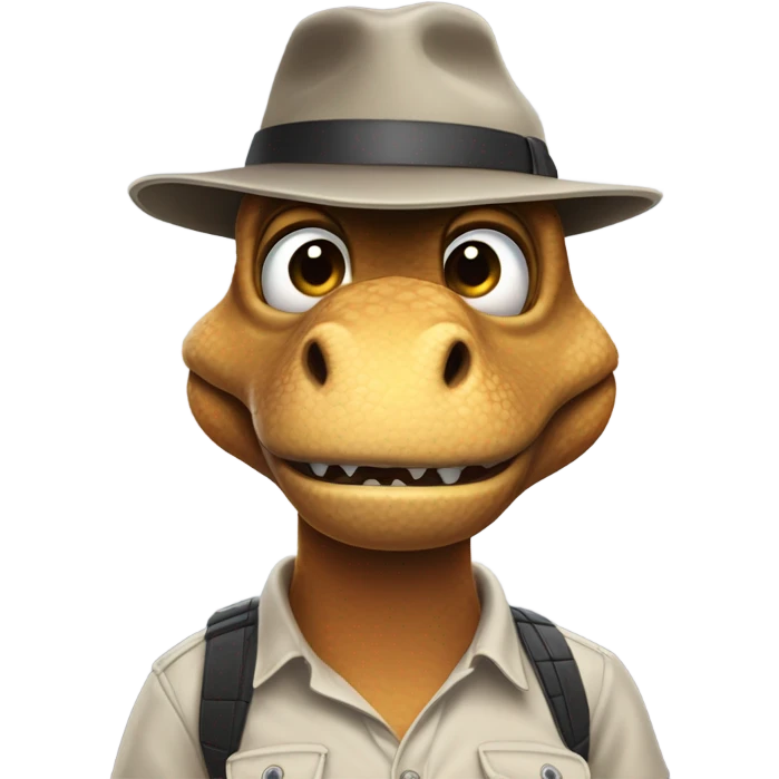 Dinosaurio con barba emoji