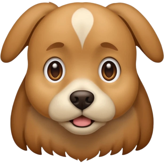 the dog sits with a scared face emoji