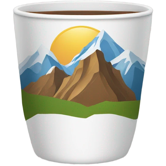 Cup with mountain  emoji