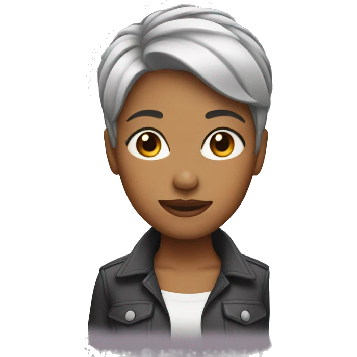 women short hair emoji