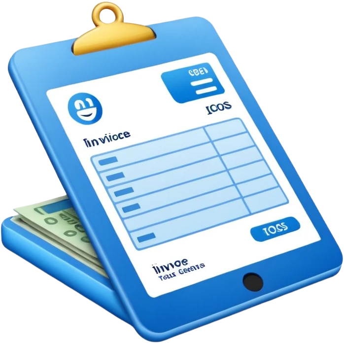 fast invoice generator blue emoji