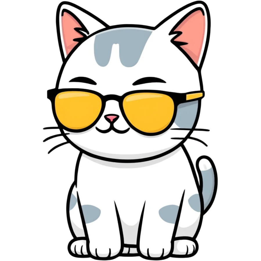 Cat with sunglasses emoji