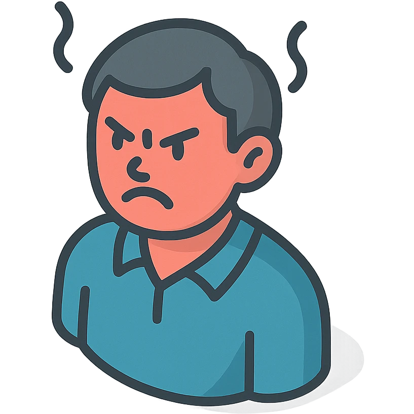 раздражённый человек emoji