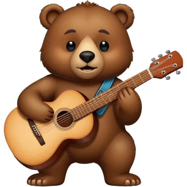 Bear with guitar emoji
