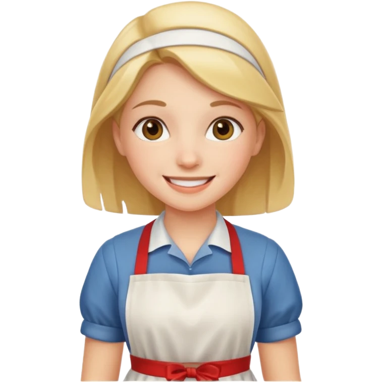 girl with apron emoji