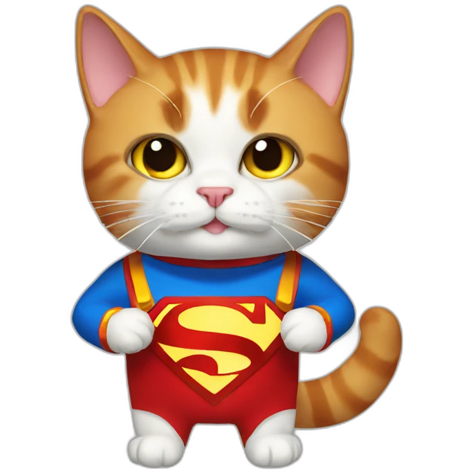 frying superman cat emoji