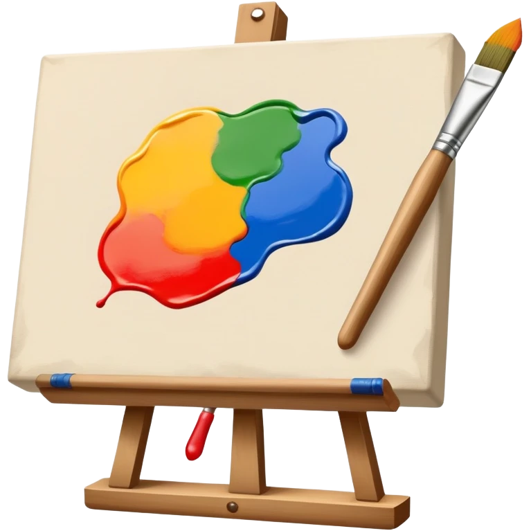canvas, painting, brush emoji