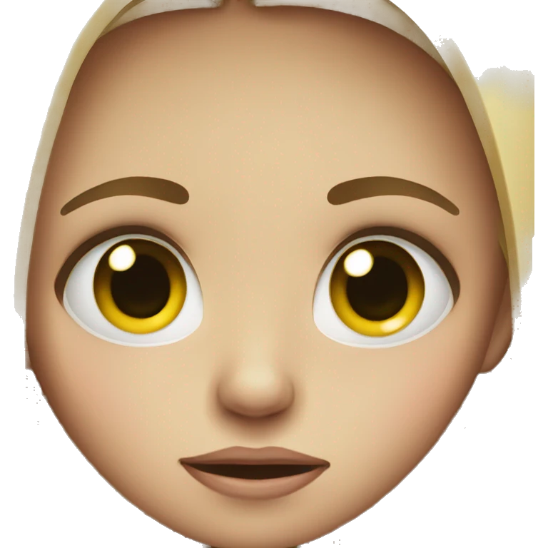 girl with crying eye emoji