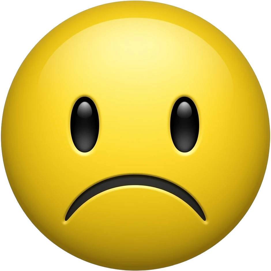 Emoji amarillo trizte emoji
