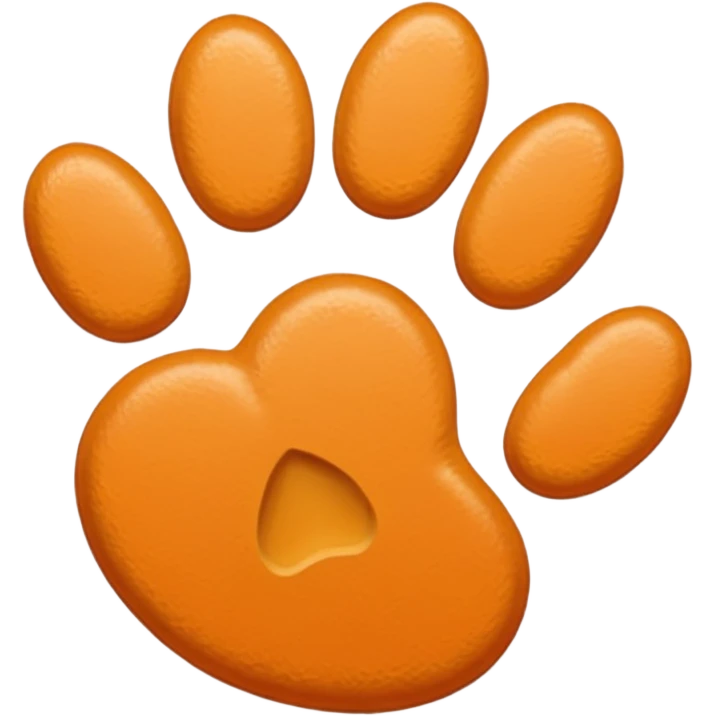 a very light pale pastel orange #ffbe8c pawprint emoji
