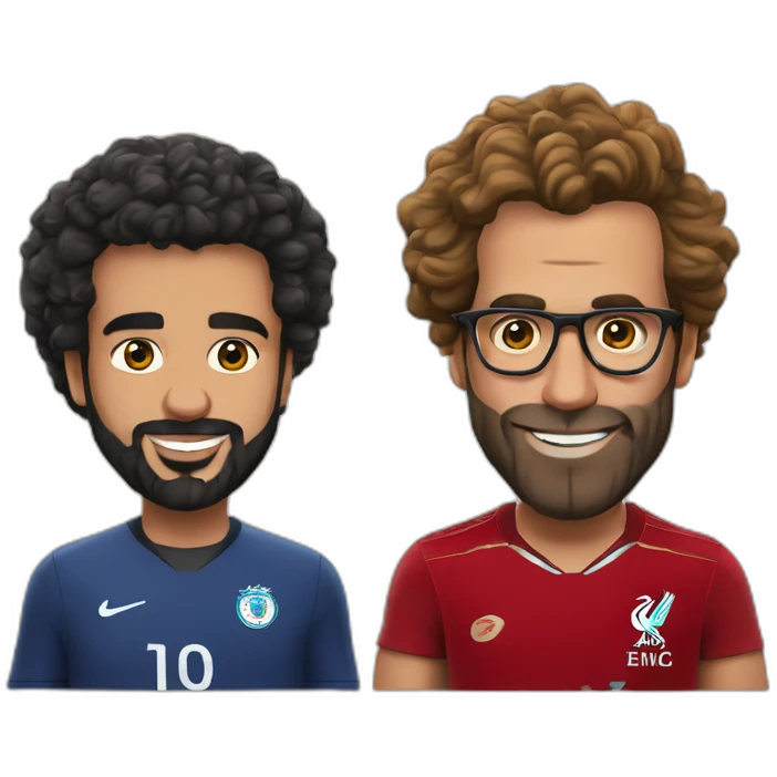 mo Salah and pregnant jurgen klopp emoji