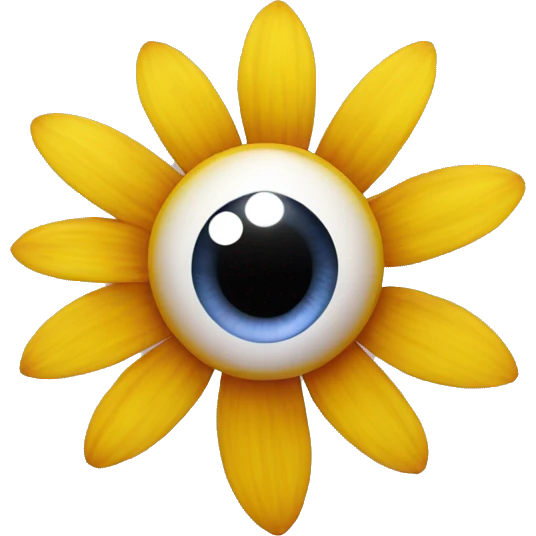 Flower with eye emoji