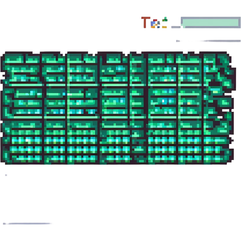 pixel art of a test sheet with multiple choice bubbles emoji
