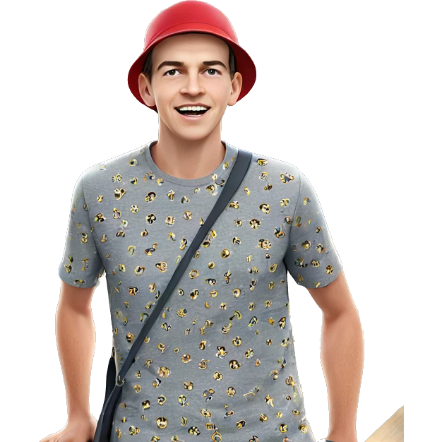 boy in hat outdoors emoji