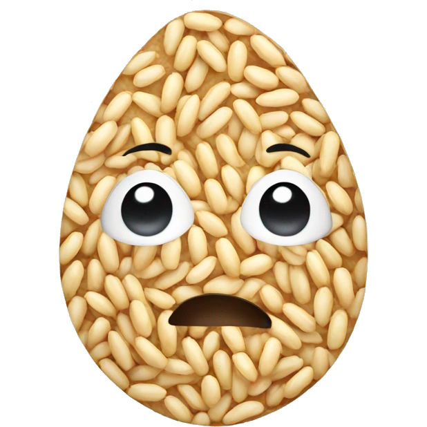 oat grain with face emoji