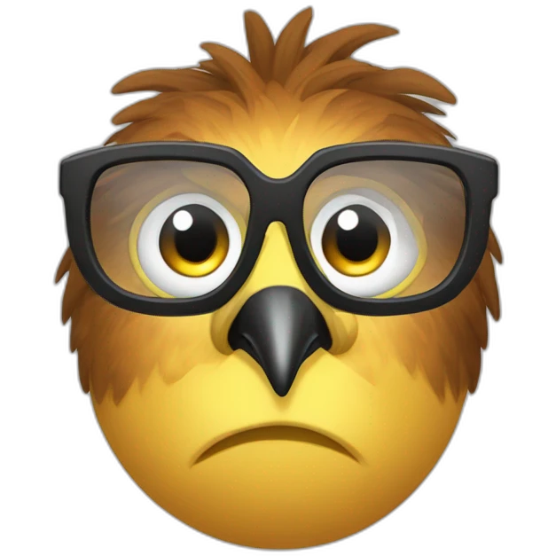 águia de oculos emoji