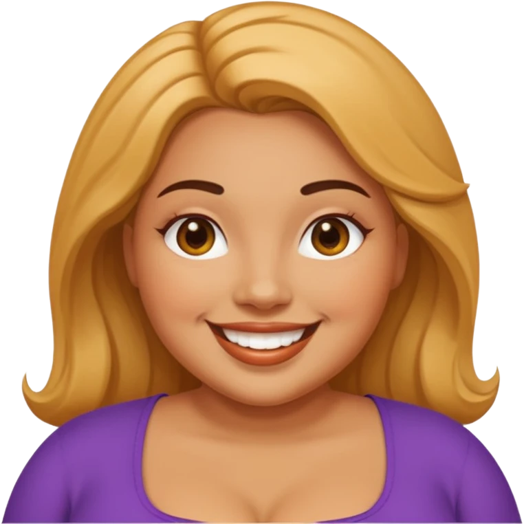 A plus sized woman emoji