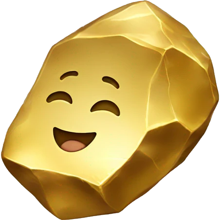 gold nugget with Baby face emoji