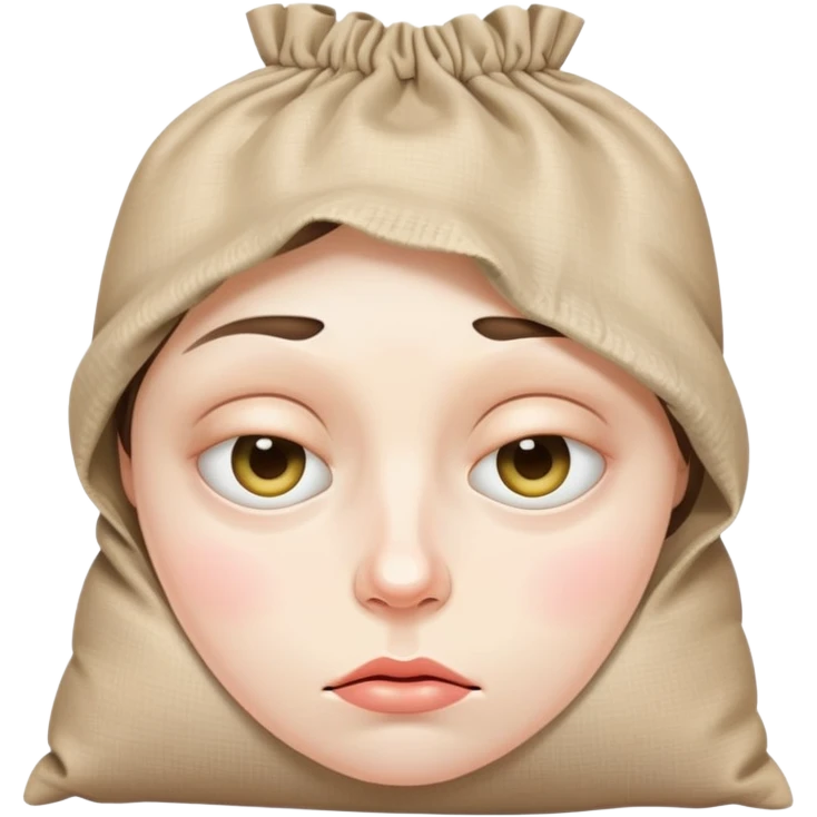 Tired face with bags under eyes emoji