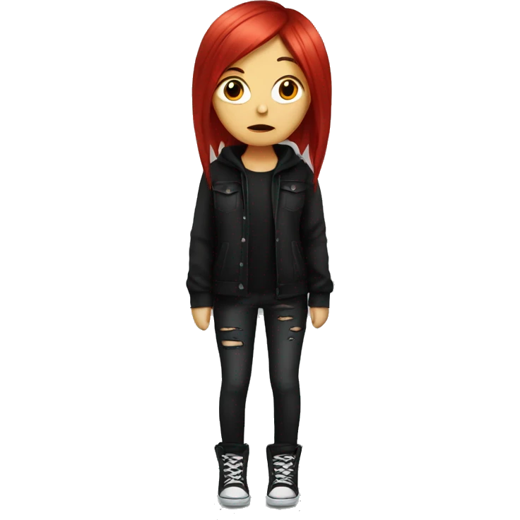 Emo girl with red hair emoji