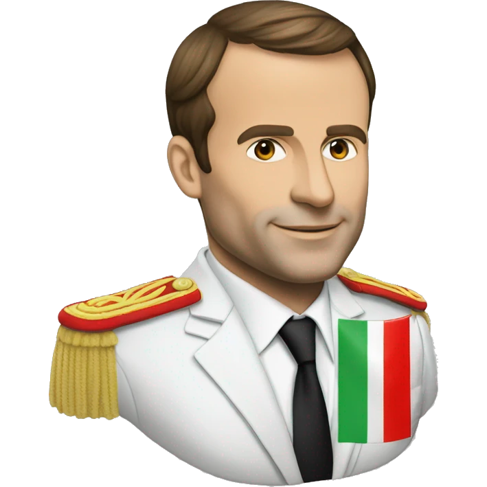 Macron avec un drapeau de l’Algérie  emoji