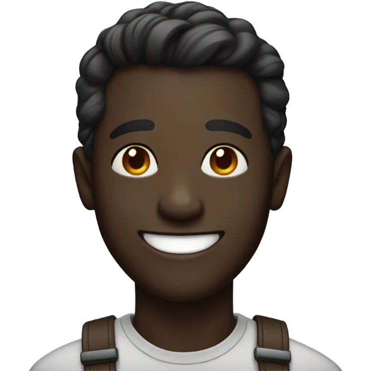 smiling dark-skinned male portrait emoji