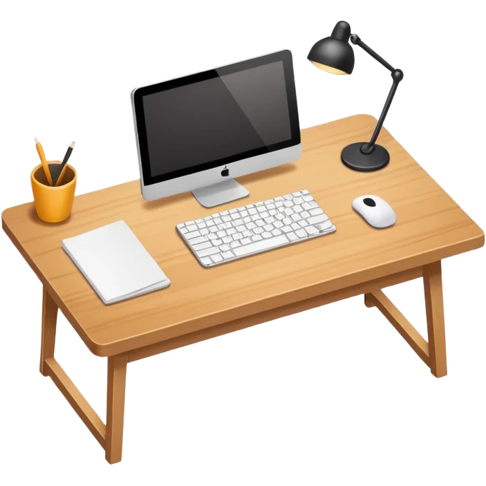 simple empty desk top-down perspective emoji