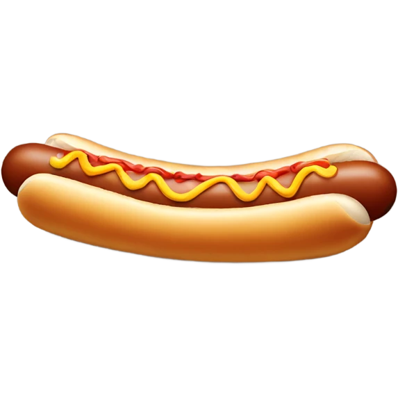 A long hot dog emoji