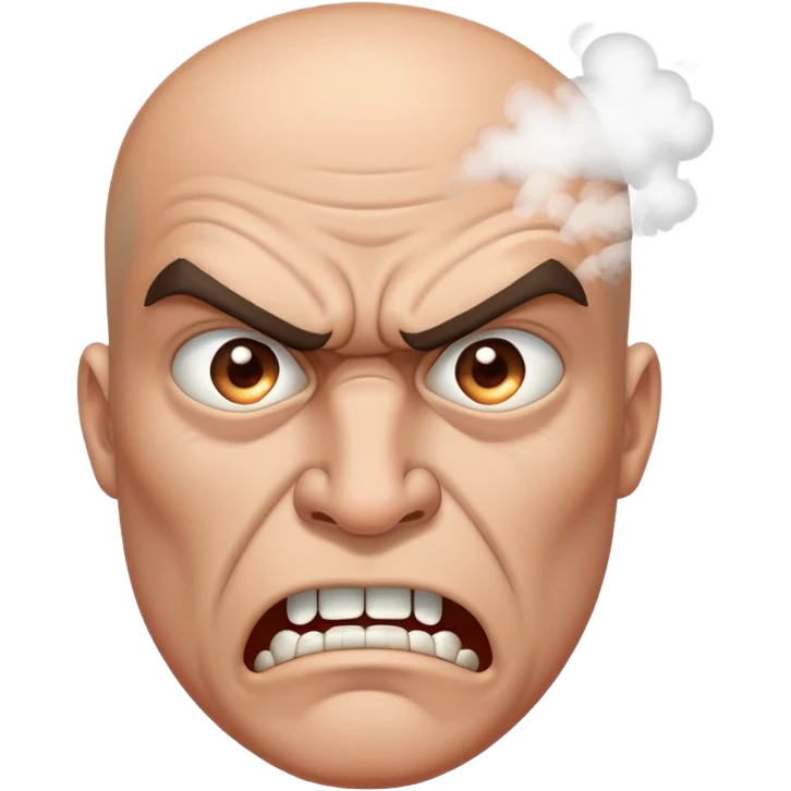 angry man with steam coming from nose emoji