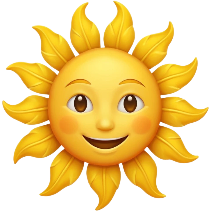 smiling sun emoji, simple and cheerful emoji