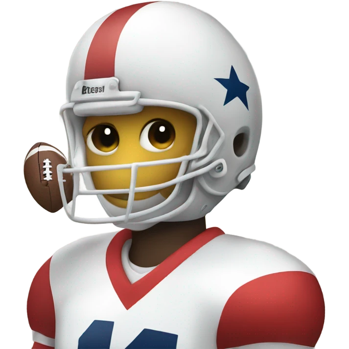 white chess pawn wearing american football gear emoji