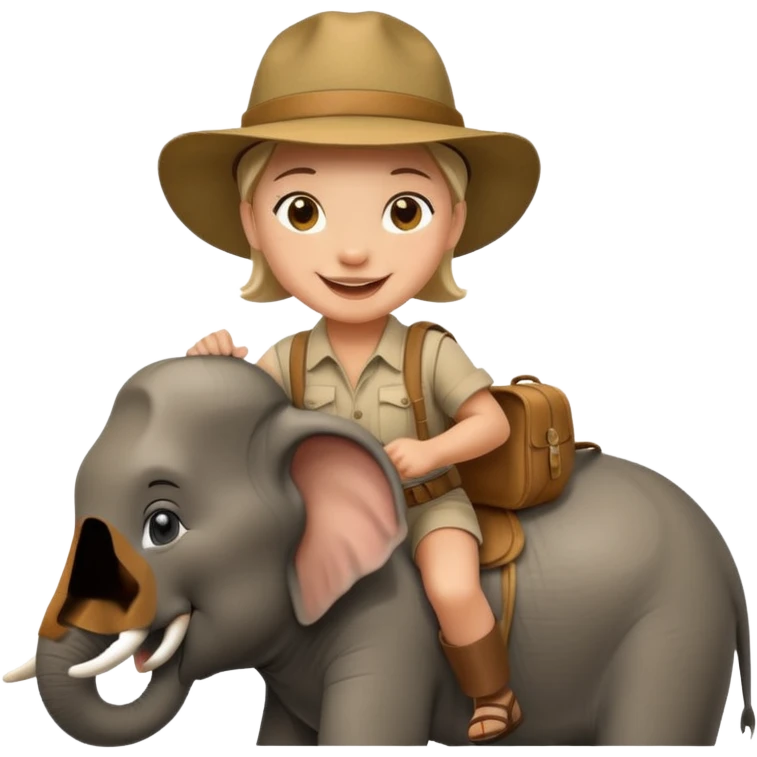 Ride on elephant emoji