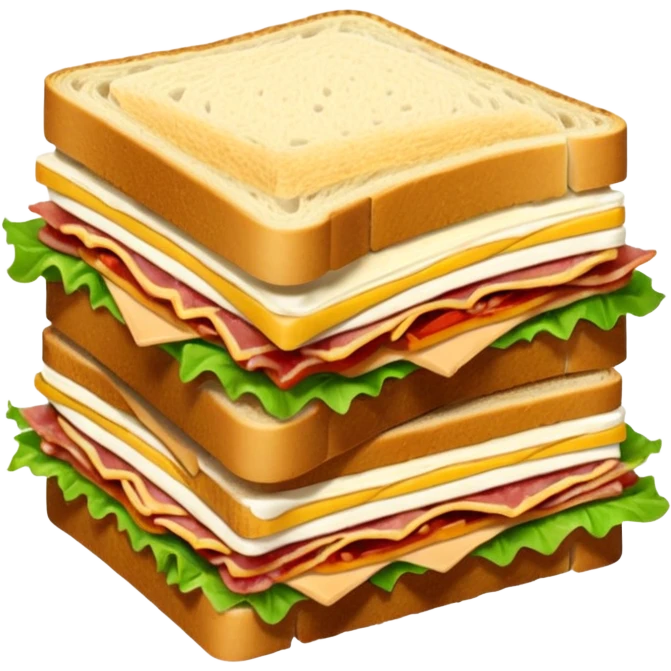 tall layered club sandwich with visible slices emoji