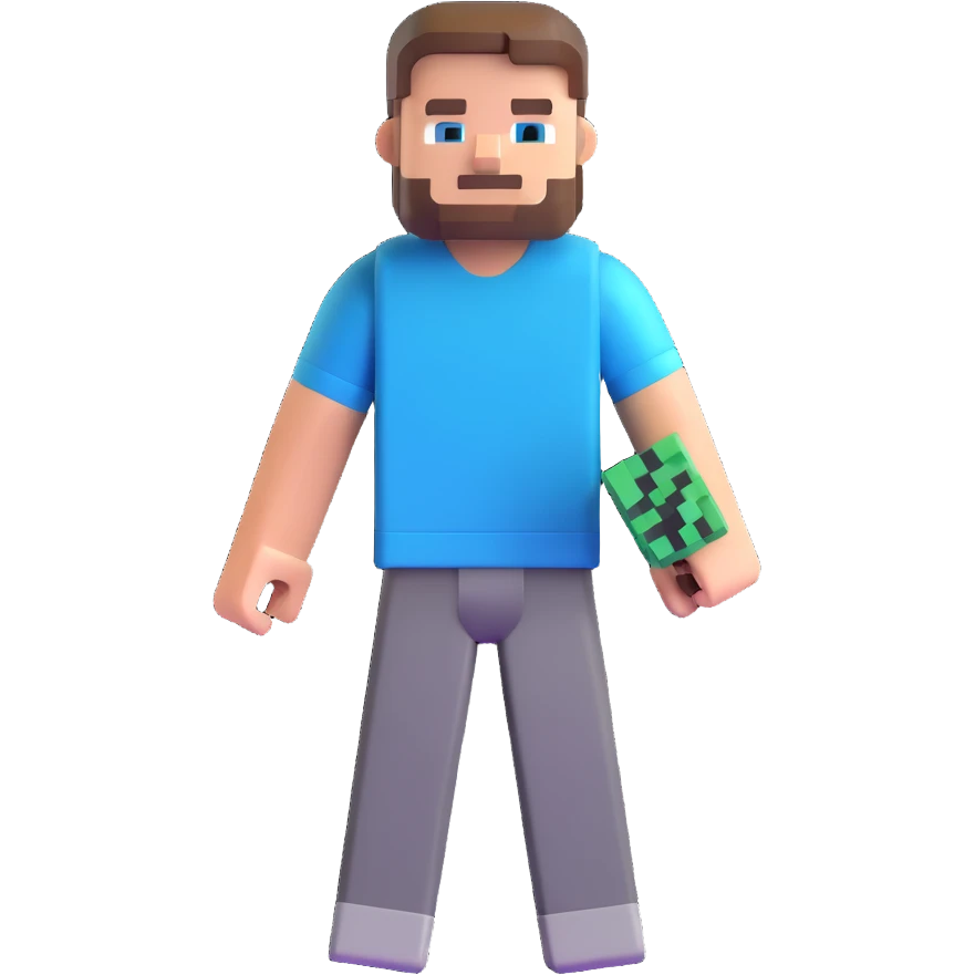 Minecraft Steve character emoji
