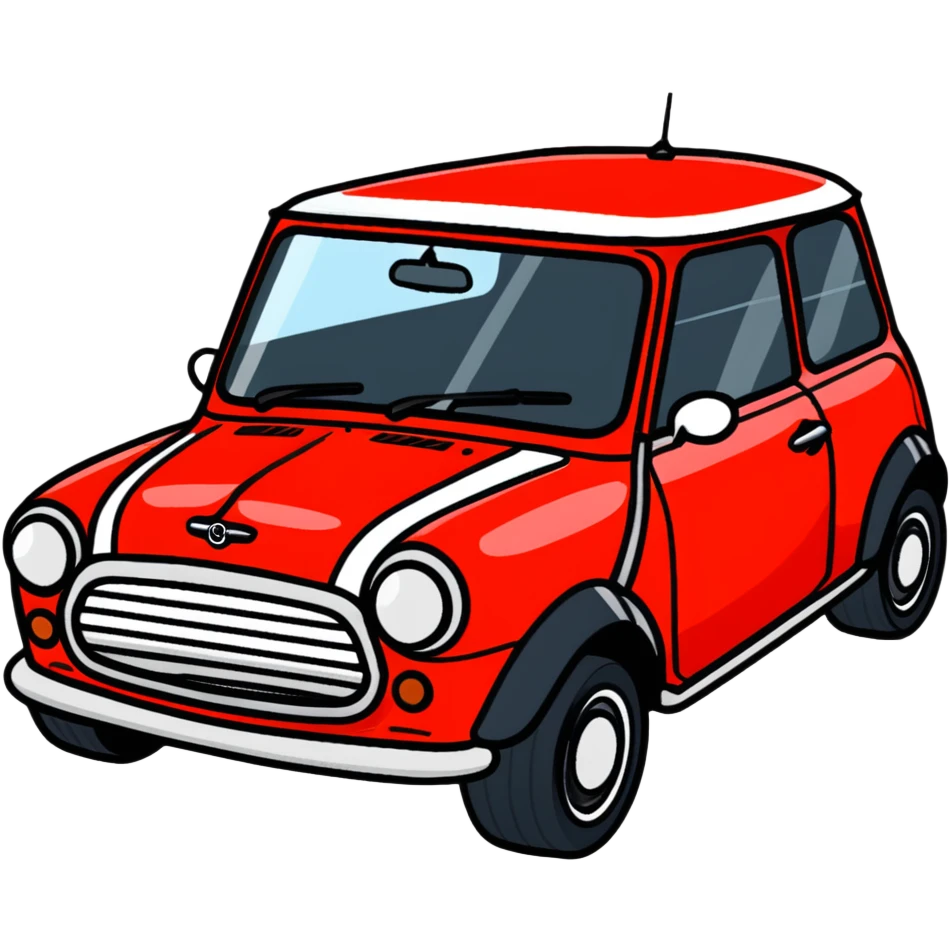 Mini cooper red emoji