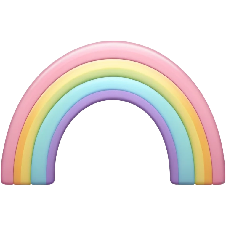 Pastel colored rainbow emoji