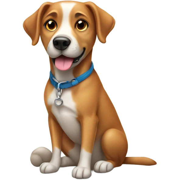 A dog chilling on a summer emoji