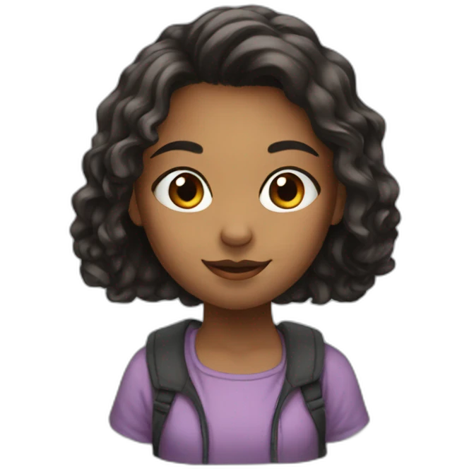 Girl study emoji