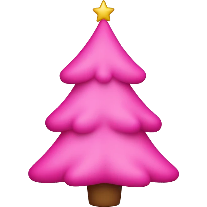 Pink Christmas tree emoji
