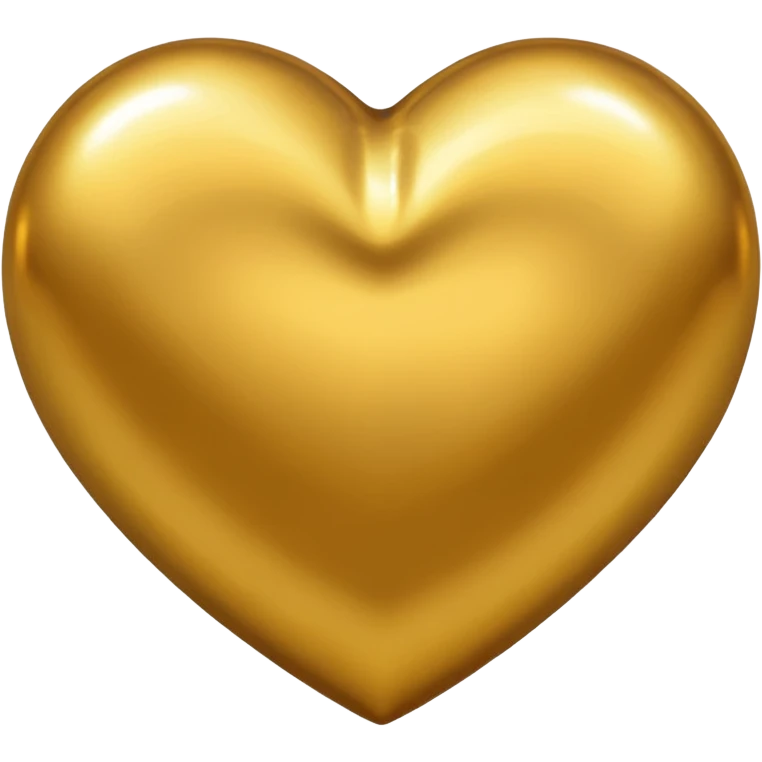Full golden heart, real shape of heart  emoji