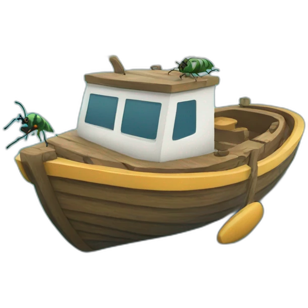 Bugs on a boat emoji