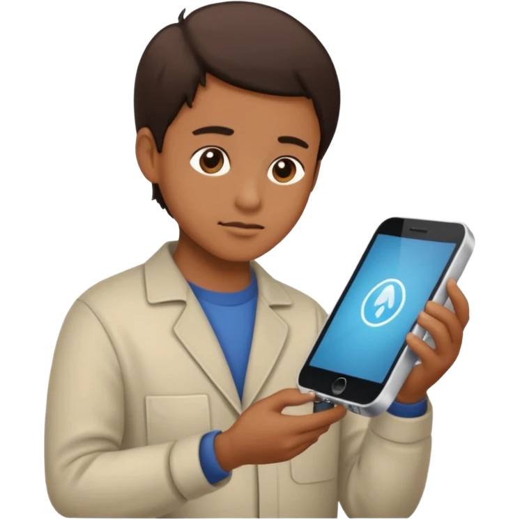 repairing an electronic device standing front emoji