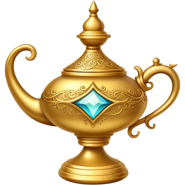 classic magic lamp with sparkles emoji
