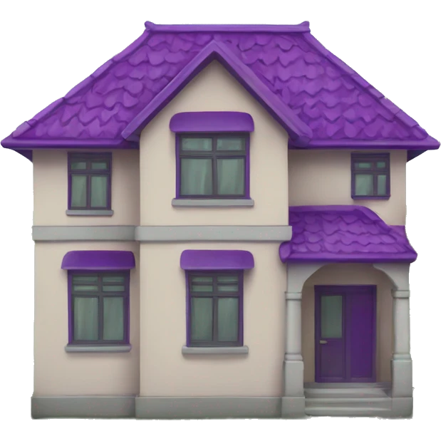 rumah indah berwarna ungu emoji