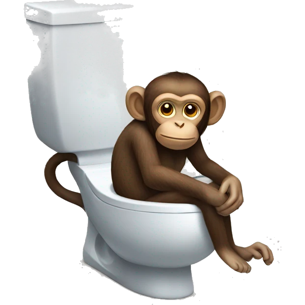 monkey sitting on toilet emoji