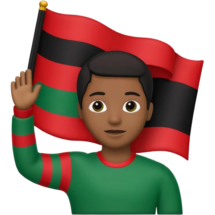 Pan African-African American Flag (Red-Black and Green horizontal stripes) - no stars or no other symbols, just the flag emoji