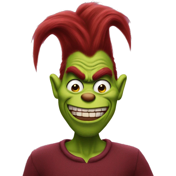 maroon grinch emoji