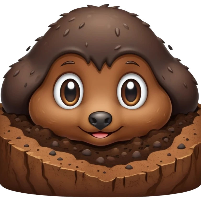 mole peeking out of the earth emoji