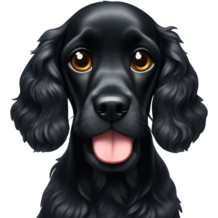 Black cocker spaniel  emoji
