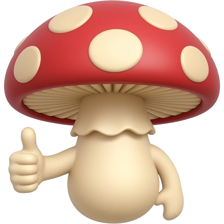 mushroom thumbs up emoji